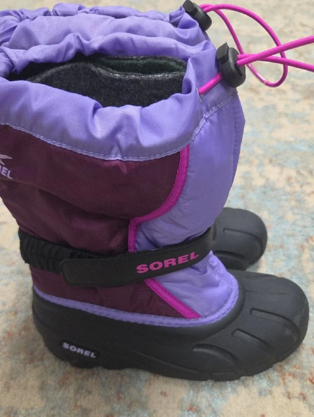 Sorel Kids' Size 3 Purple Insulated Snow Boots